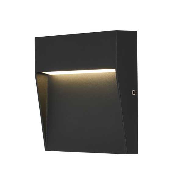 Puya Outdoor LED 10cm Square Wall Light, Anthracite - Image 3