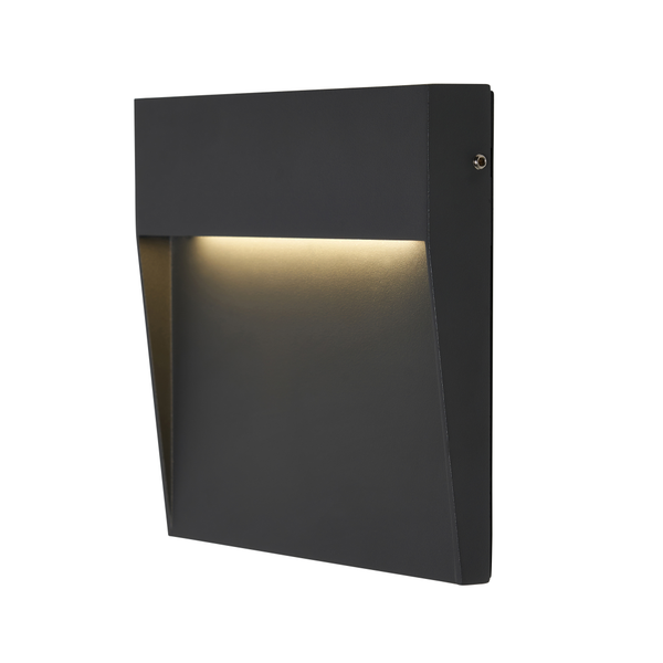 Puya Outdoor LED 16cm Square Wall Light, Anthracite