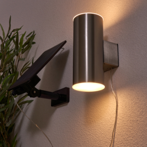 Eldon Outdoor Solar LED Up and Down Wall Light - Stainless Steel