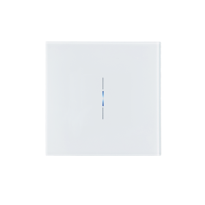 Ikonects Decorative Glass switch - White front, white surround - 1 Gang