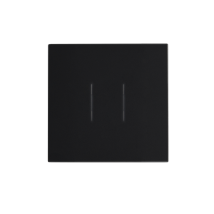 Decorative glass switch black 2 gang