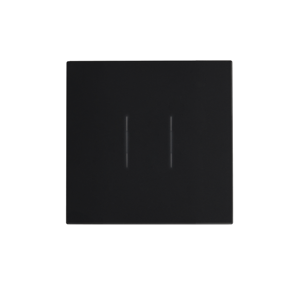 Decorative glass switch black 2 gang