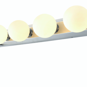 Ara Hollywood Style Bathroom Wall Light, Chrome