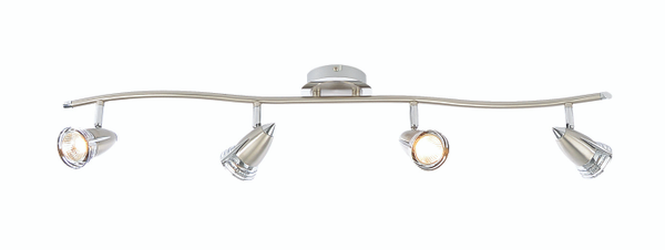 Elara Satin nickel 4 light bar