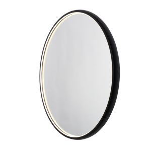 Roc LED Framed Mirror with Demist Black