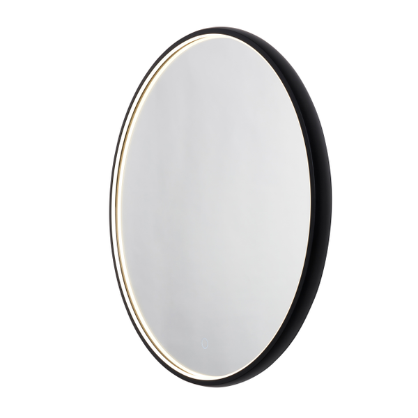 Roc LED Framed Mirror with Demist Black