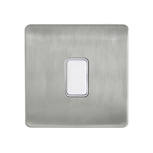 Kinetic Plated 1 Gang Grid Switch Satin Nickel -Order Back Plate & Switch Separately