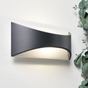 Stroud Outdoor LED 12 Watt Wall Light, Black