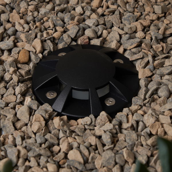 Pan Recessed Floor Uplight 8 way, Black - Image 3