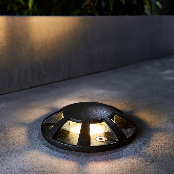 Pan Recessed Floor Uplight 8 way, Black - Image 4