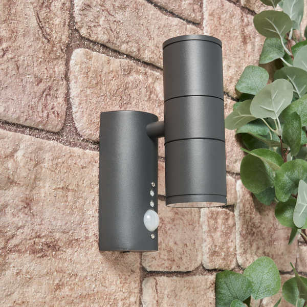 Islay Up and Down Outdoor Wall Light with PIR Sensor, Anthracite - Image 3