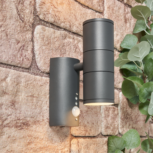Islay Up and Down Outdoor Wall Light with PIR Sensor, Anthracite - Image 4
