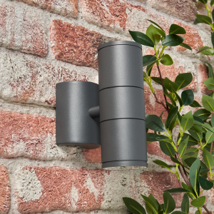Islay Up and Down Outdoor Wall Light, Anthracite