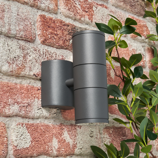 Islay Up and Down Outdoor Wall Light, Anthracite