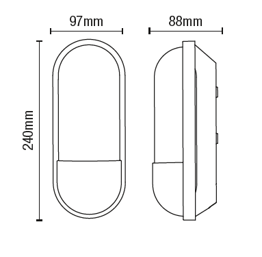 Pilule Outdoor Wall Light, Black - Image 4