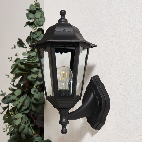 Bianca Outdoor Polycarbonate Wall Lantern, Black - Image 3