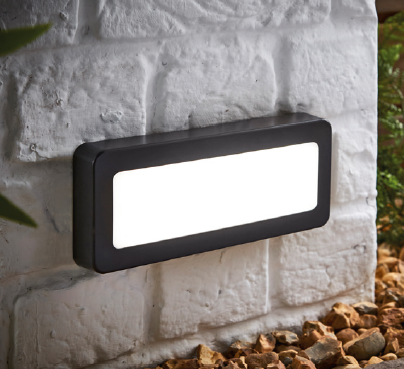 Breez 5 Watt LED Opal Surface Brick Wall Light, Anthracite - Image 2