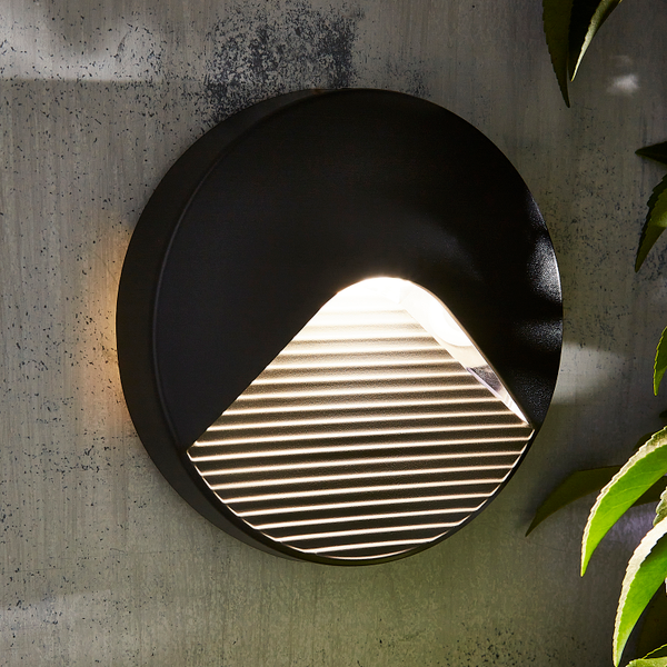 Breez LED Round Surface Brick Wall Light, Anthracite - Image 2