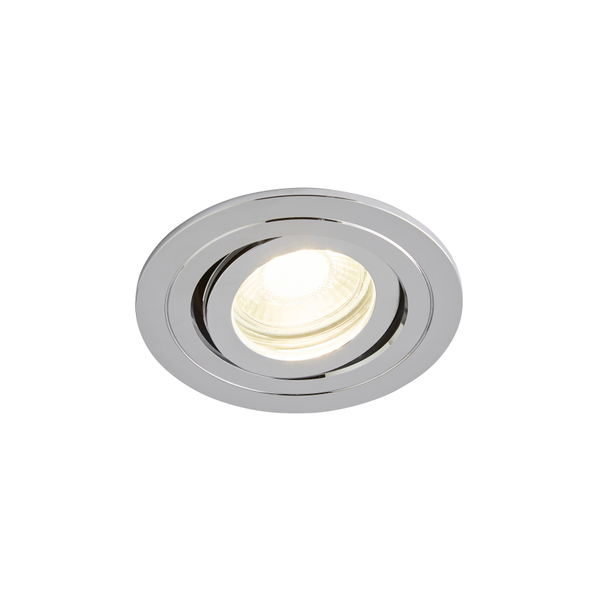 Cali circular IP65 Tiltable Downlight, Chrome - Image 2