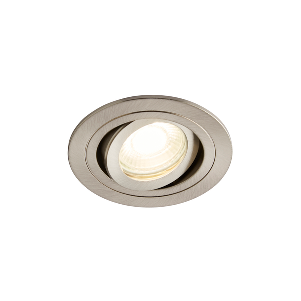 Cali circular IP65 Tiltable Downlight, Satin Chrome - Image 4