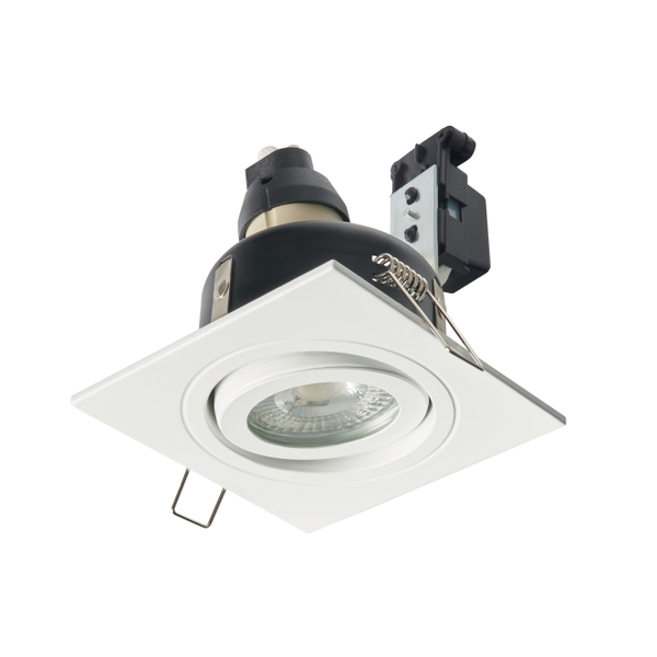 Cali Square IP65 Tiltable Downlight, White - Image 5