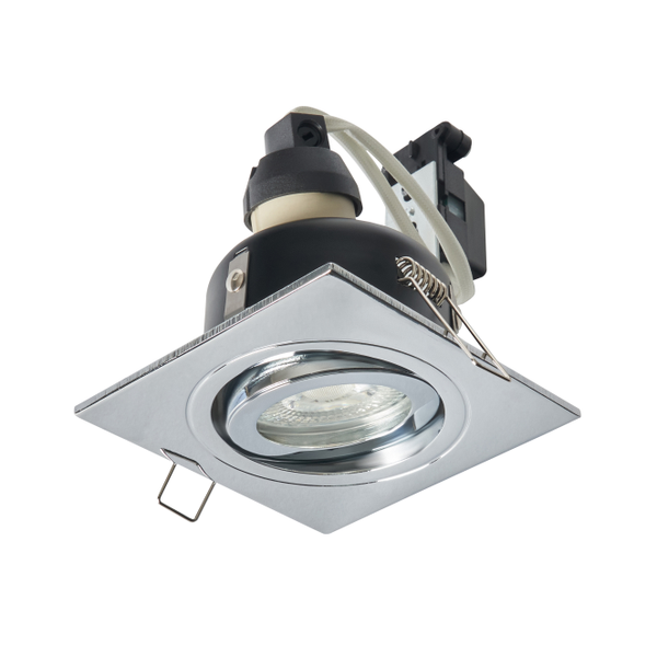 Cali Square IP65 Tiltable Downlight, Chrome - Image 6