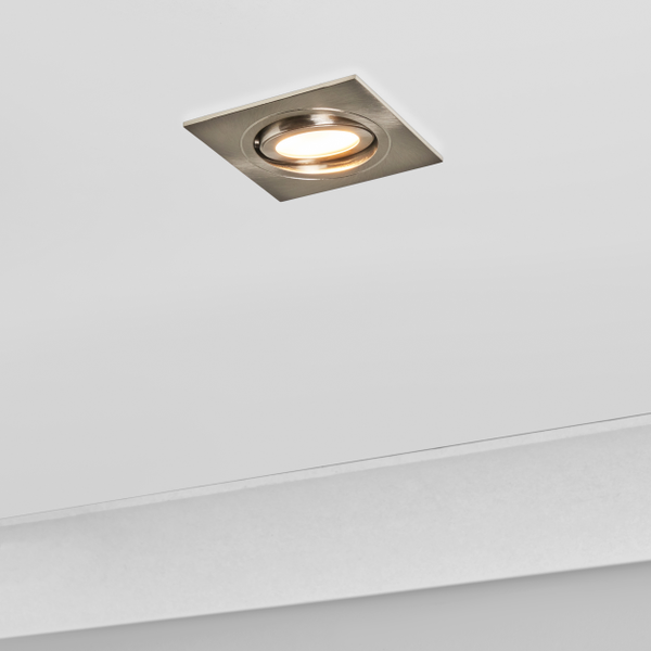 Cali Square IP65 Tiltable Downlight, Satin Nickel - Image 5