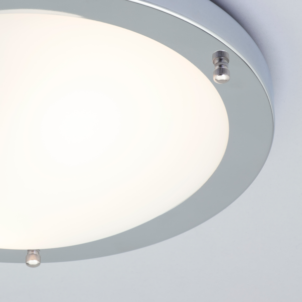 Delphi Large Flush Bathroom Ceiling Light - Chrome - Image 2