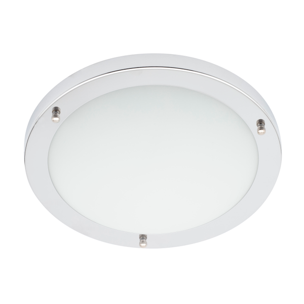 Delphi Large Flush Bathroom Ceiling Light - Chrome - Image 3