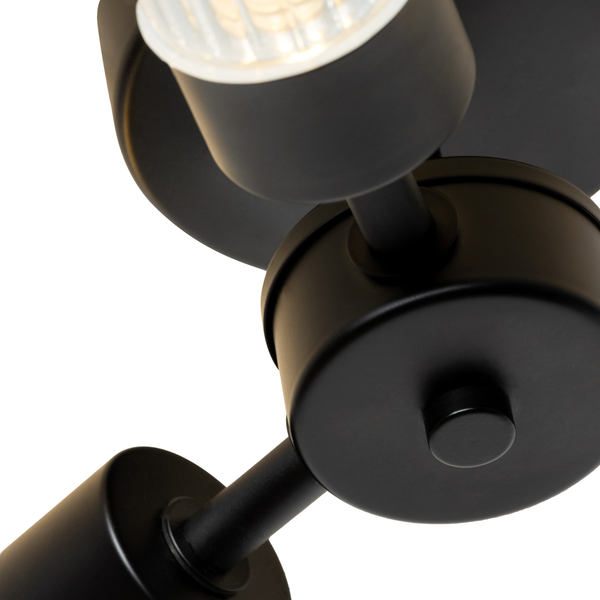 Ottawa Ribbed Three Light Ceiling Flush. IP44. Chrome - Image 3