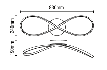 Dafni twist LED Bathroom Ceiling Light - Matt Black - Image 4