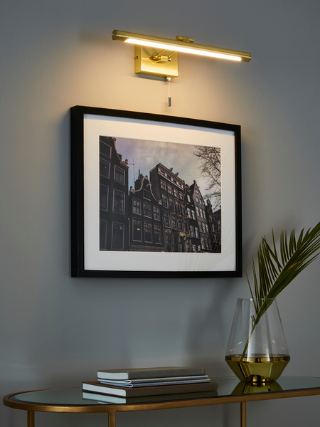 Chai bathroom Picture Wall Light, Satin Brass - Image 3