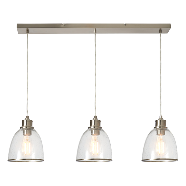 Wrenlee 3 Light Kitchen/Diner Pendant - Satin Nickel - Image 2