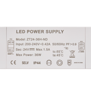36W 24V 1.5A Power Supply, 200-240Vac input, IP44