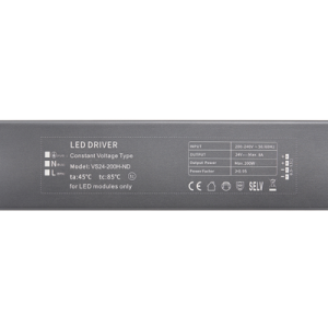 200W 24V 8.4A Power Supply, 200-240Vac input, IP20