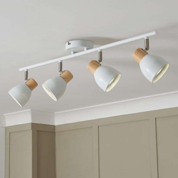 Oliver 4 Light Spotlight Bar White