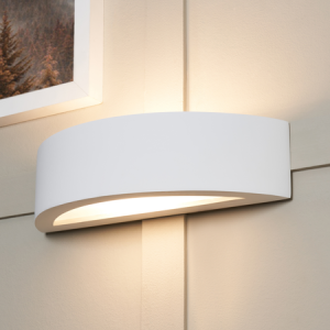 Baza Up & Down Plaster Wall Light White