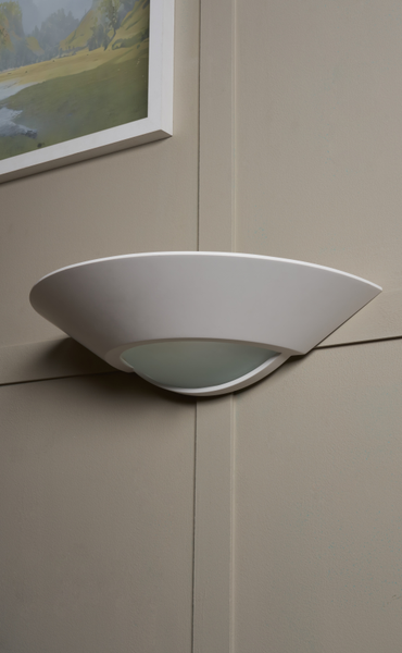 Telde Plaster Wall Uplighter with Glass White - Image 3