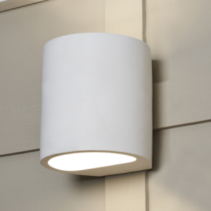 Osuna Round Up&Down Plaster Wall Light White