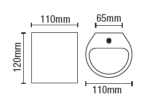 Osuna Round Up&Down Plaster Wall Light White - Image 5