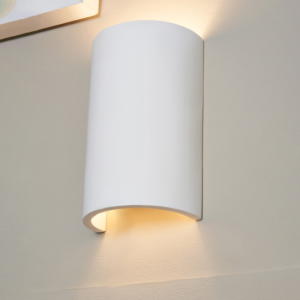 Martos Up & Down Plaster Wall Light White