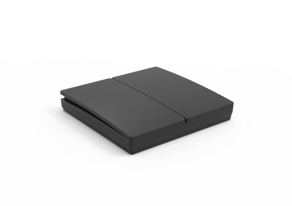 2 Gang Kinetic Push Switch Matt Black IP65 - Image 2