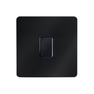 Kinetic Plated 1 Gang Grid Switch Black Chrome -Order Back Plate & Switch Separately