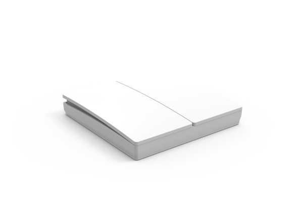 2 Gang Kinetic Push Switch Matt White IP65 - Image 3