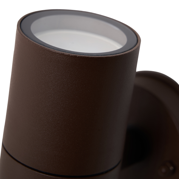 Arbo Outdoor Up & Down Wall Light with Tempered Glass, Rust - Image 3