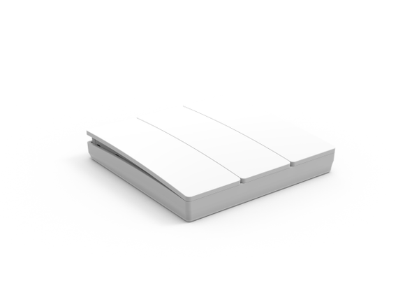 3 Gang Kinetic Push Switch Matt White IP65 - Image 2