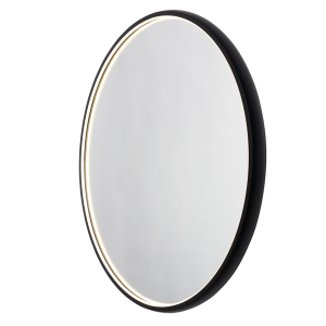 Roc LED Framed Mirror with Demist Black