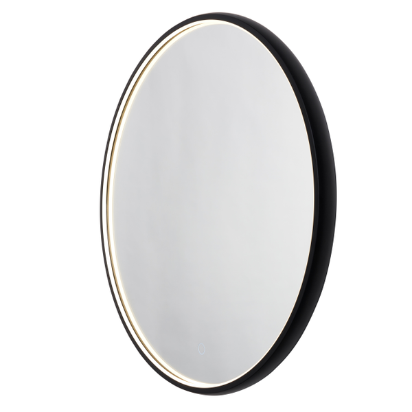 Roc LED Framed Mirror with Demist Black