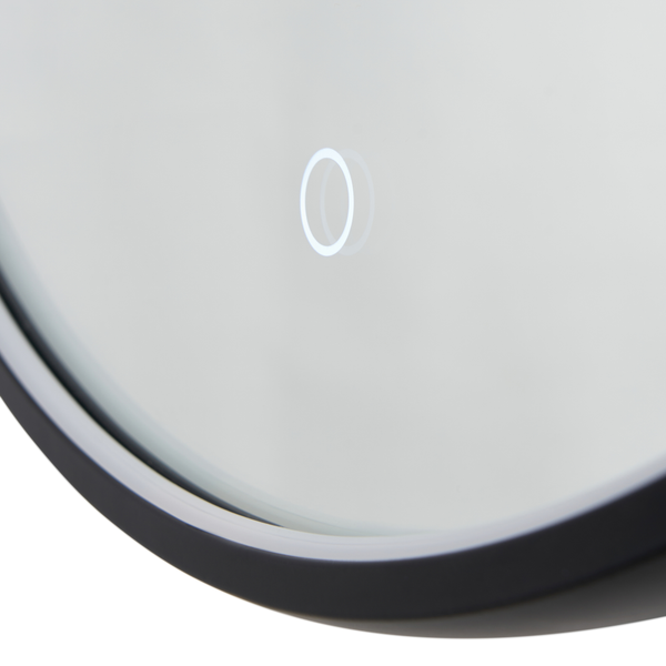 Roc LED Framed Mirror with Demist Black - Image 4