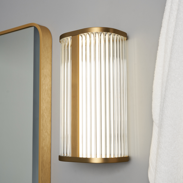 Nayru Bathroom LED CCT Wall Light, Satin Brass - Image 2
